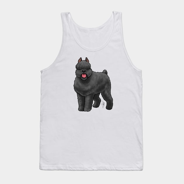 Dog - Bouvier des Flanders - Black Cropped Tank Top by Jen's Dogs Custom Gifts and Designs